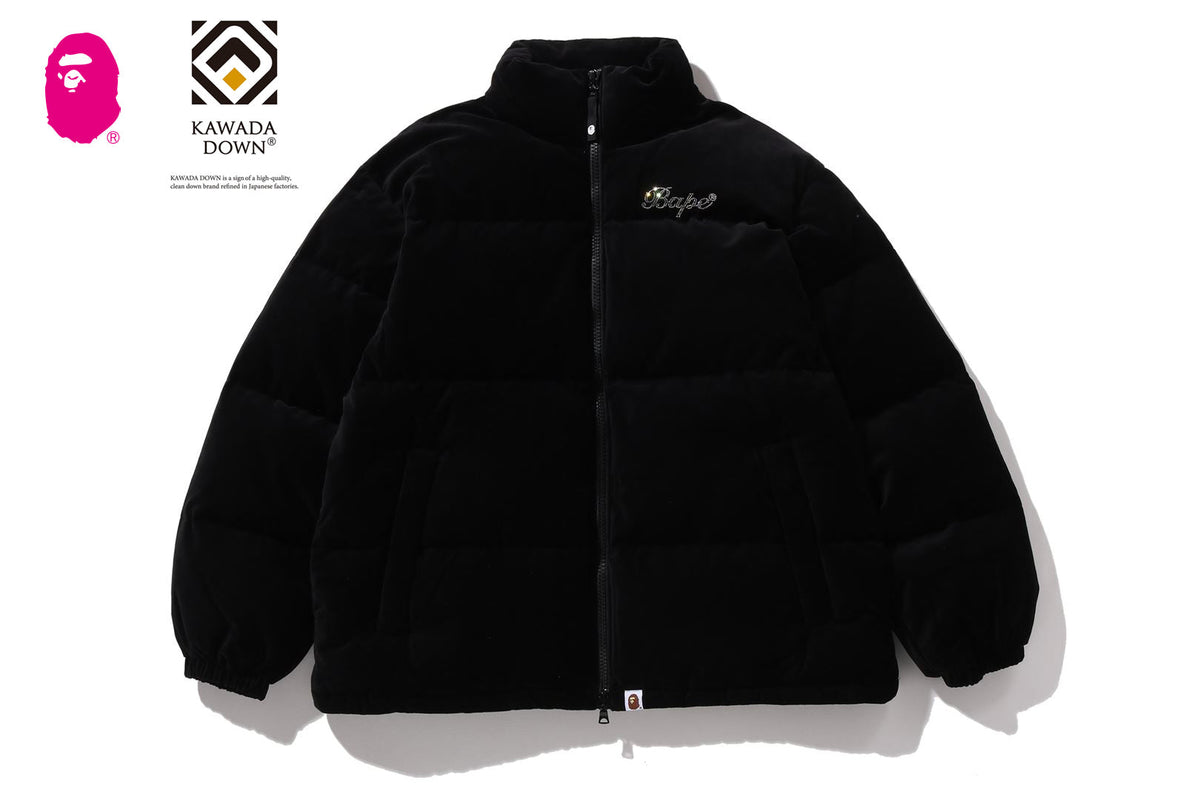 BAPE BAPE CRYSTAL STONE BAPE LOGO VELOUR DOWN JACKET ダウンジャケット 商品画像 6