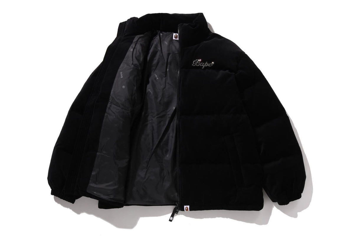 BAPE BAPE CRYSTAL STONE BAPE LOGO VELOUR DOWN JACKET ダウンジャケット 商品画像 8
