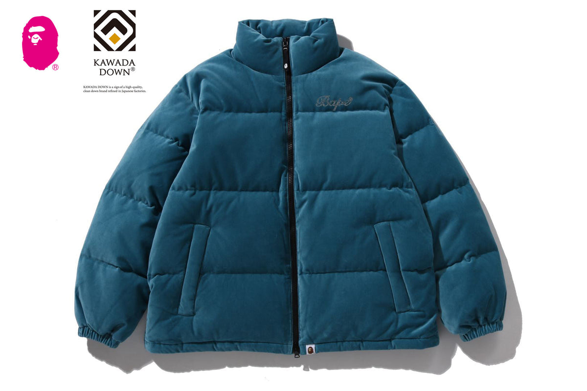 BAPE BAPE CRYSTAL STONE BAPE LOGO VELOUR DOWN JACKET ダウンジャケット 商品画像 1