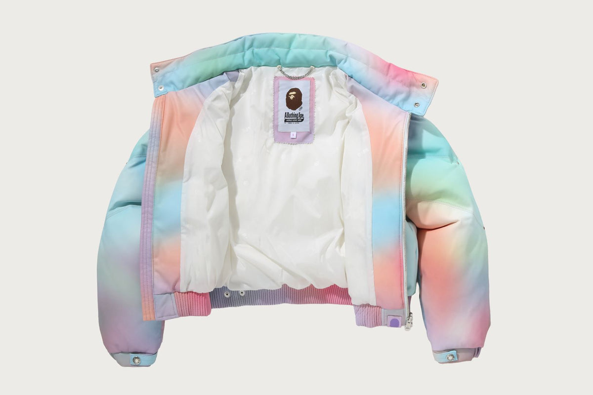 BAPE BAPE TIE DYE RHINESTONE BAPE STA LEATHER CROPPED DOWN JACKET ダウンジャケット 商品画像 3