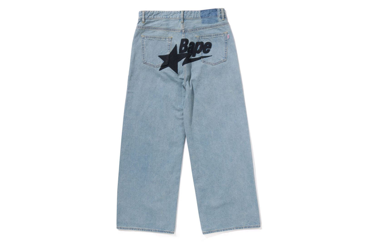 BAPE BAPE BAPE STA EMBROIDERY BAGGY DENIM PANTS パンツ 商品画像 2