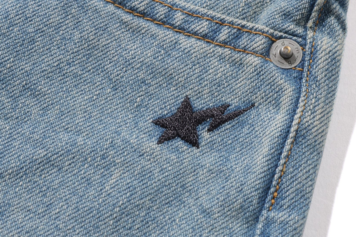 BAPE BAPE BAPE STA EMBROIDERY BAGGY DENIM PANTS パンツ 商品画像 3