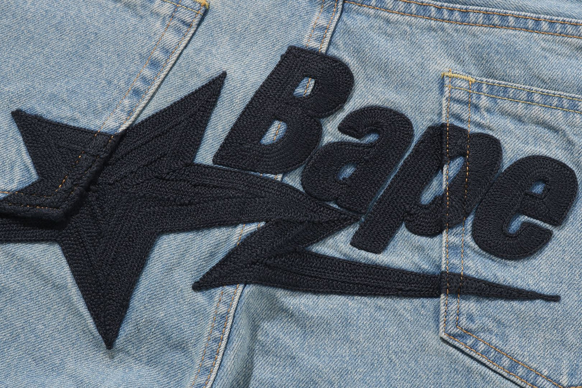 BAPE BAPE BAPE STA EMBROIDERY BAGGY DENIM PANTS パンツ 商品画像 4