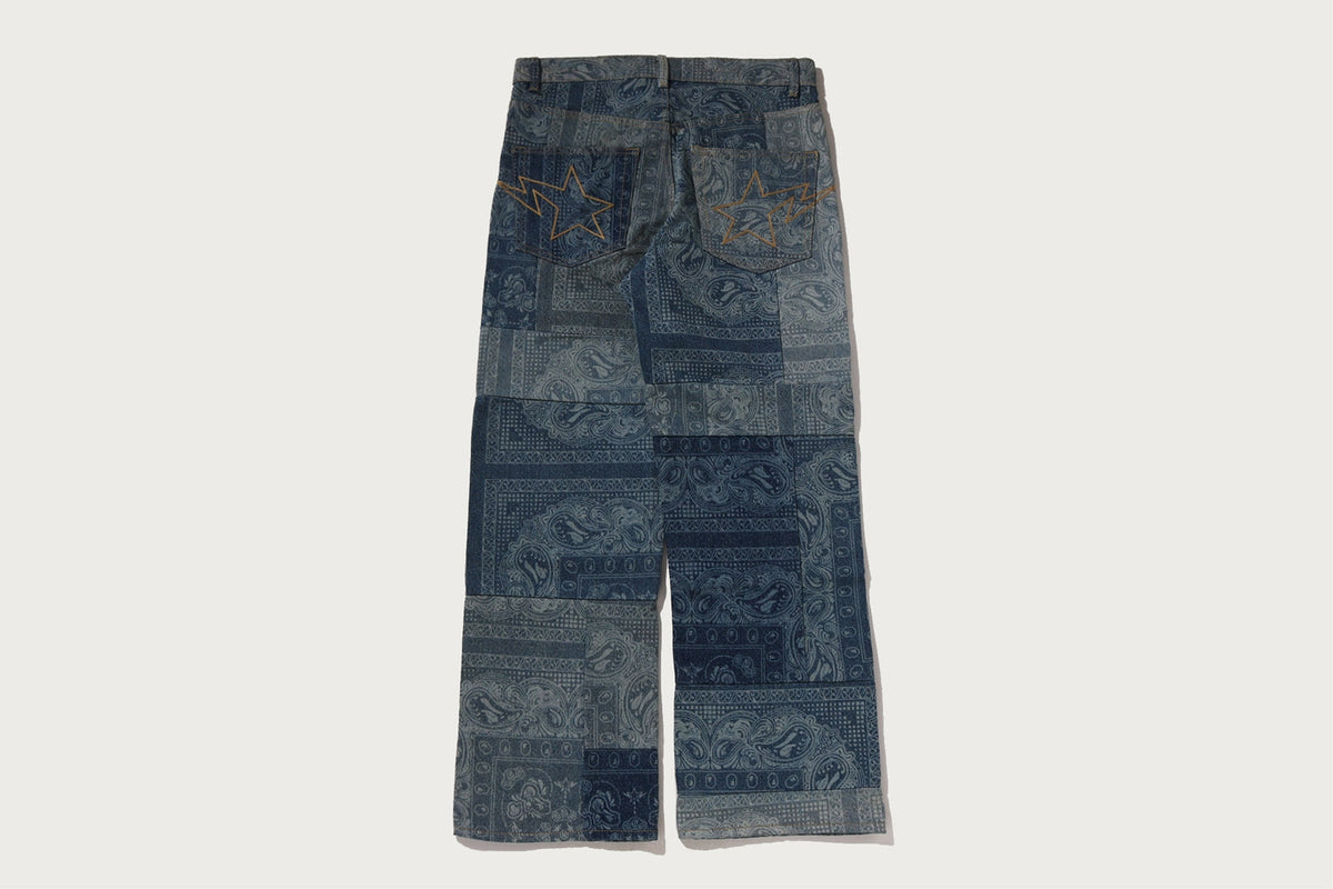 BAPE BAPE PAISLEY PATTERN DENIM FLARED PANTS パンツ 商品画像 2