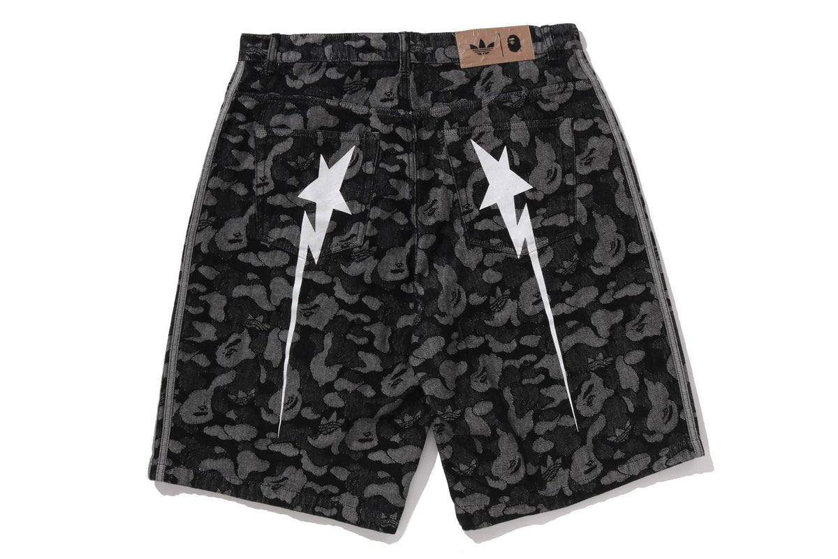 BAPE BAPE 【 BAPE X ADIDAS 】CAMO JACQUARD SHARK DENIM JORTS ショートパンツ 商品画像 2