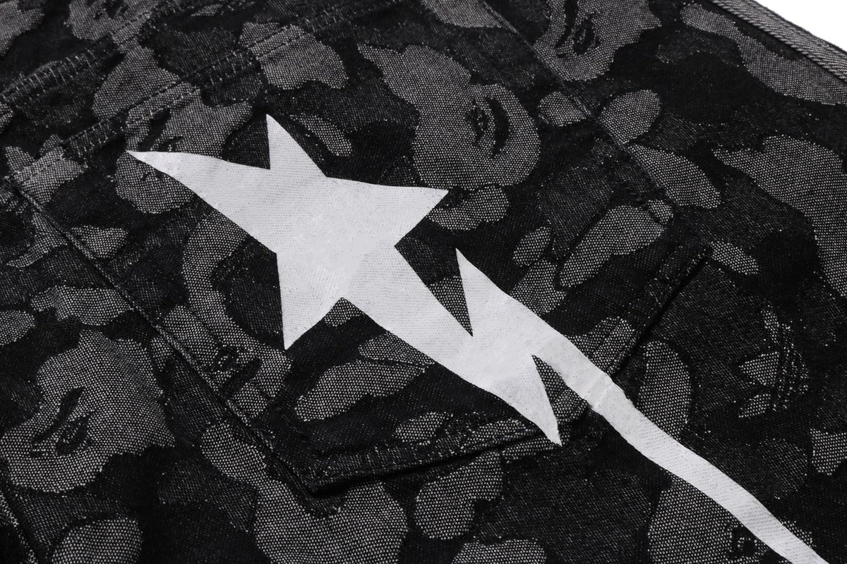 BAPE BAPE 【 BAPE X ADIDAS 】CAMO JACQUARD SHARK DENIM JORTS ショートパンツ 商品画像 5
