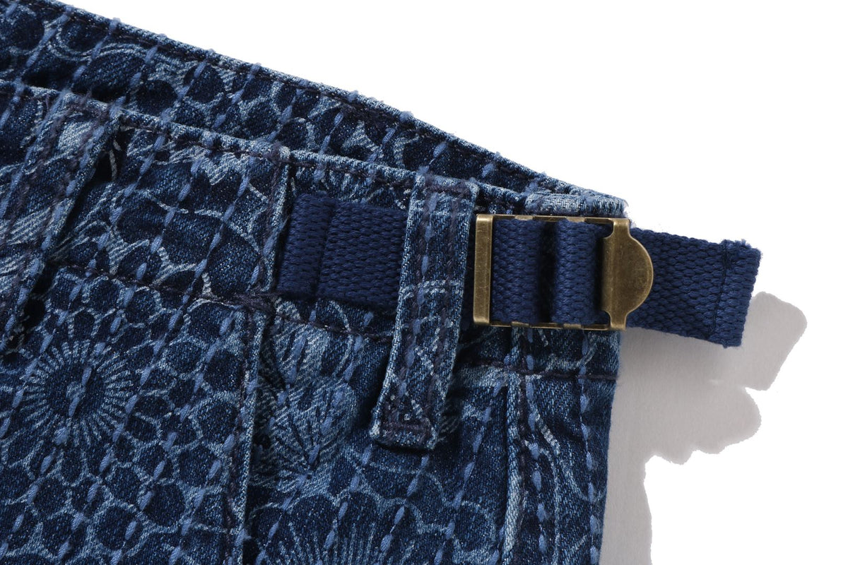 BAPE BAPE JAPANESE INDIGO ART CAMO JUNGLE DENIM RELAXED FIT CARGO SHORTS ショートパンツ 商品画像 4
