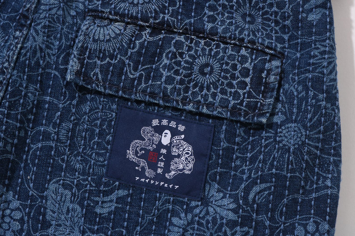 BAPE BAPE JAPANESE INDIGO ART CAMO JUNGLE DENIM RELAXED FIT CARGO SHORTS ショートパンツ 商品画像 5