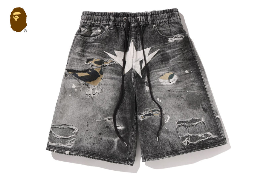 BAPE BAPE BAPE STA FAKE PRINT RELAXED FIT SHORTS ショートパンツ 商品画像 1