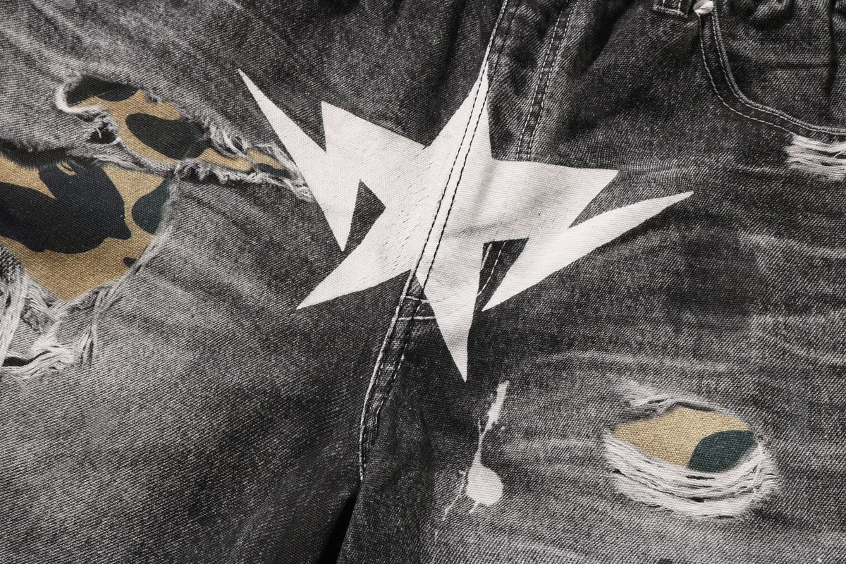 BAPE BAPE BAPE STA FAKE PRINT RELAXED FIT SHORTS ショートパンツ 商品画像 3