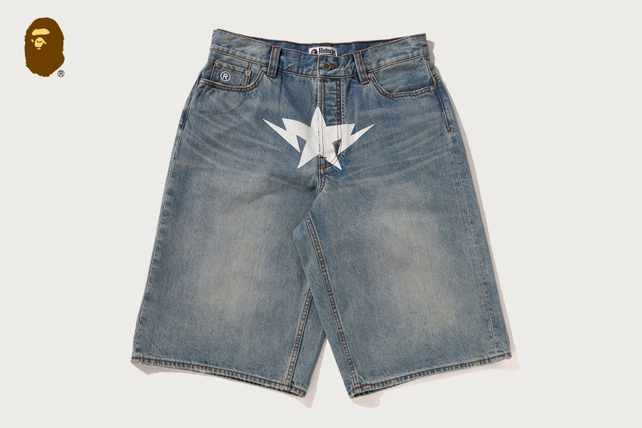 BAPE BAPE TWIN STA KNEE LENGTH SELVEDGE DENIM SHORTS ショートパンツ 商品画像 1
