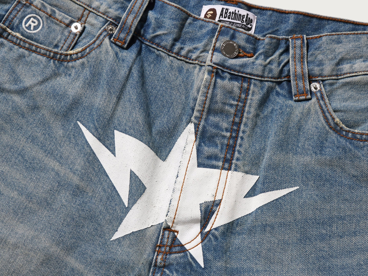 BAPE BAPE TWIN STA KNEE LENGTH SELVEDGE DENIM SHORTS ショートパンツ 商品画像 6