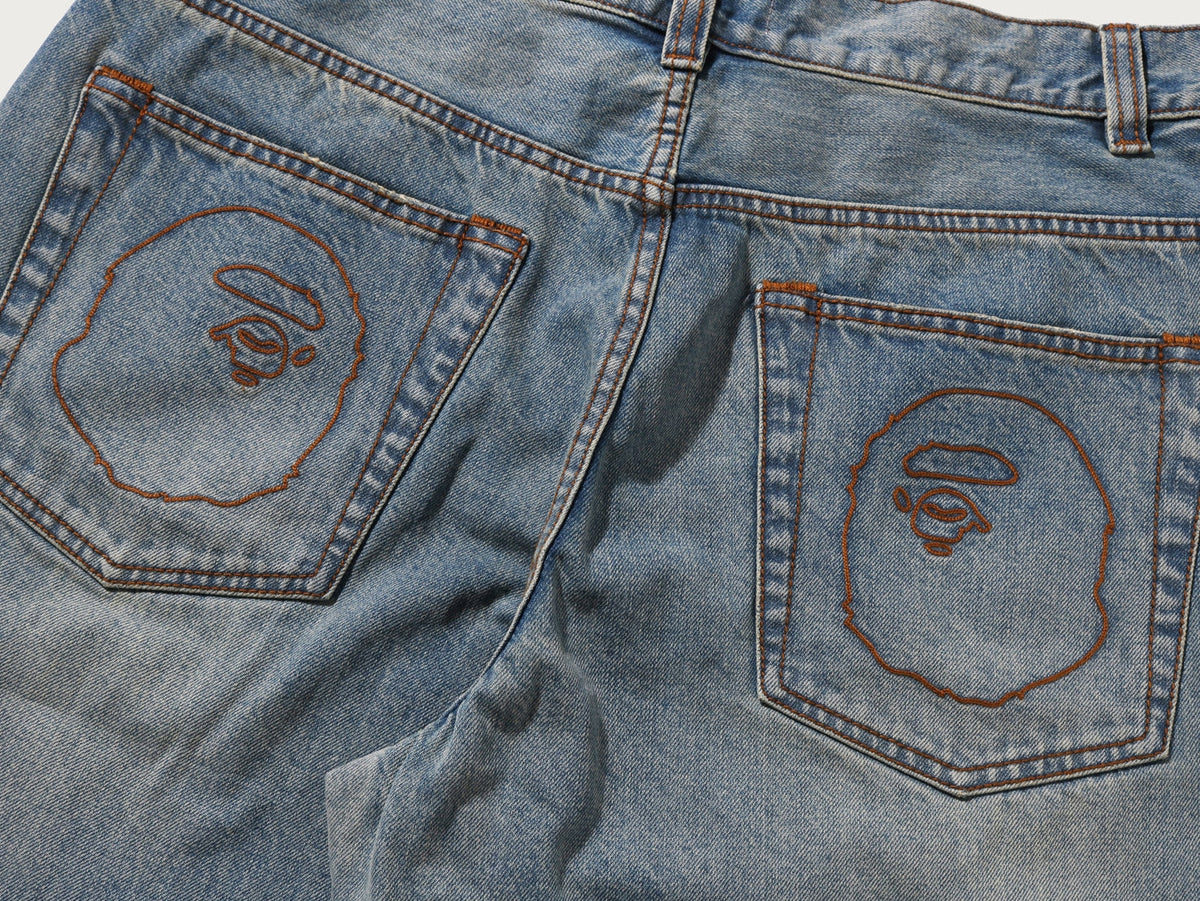 BAPE BAPE TWIN STA KNEE LENGTH SELVEDGE DENIM SHORTS ショートパンツ 商品画像 7