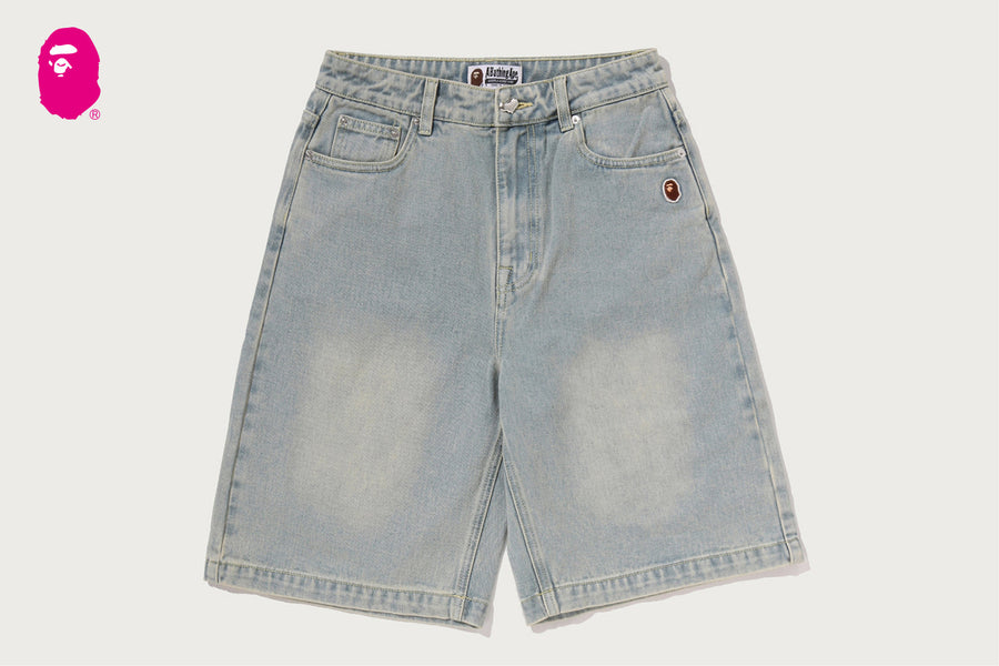 BAPE BAPE BAPE STA LOGO DENIM JORTS ショートパンツ 商品画像 1