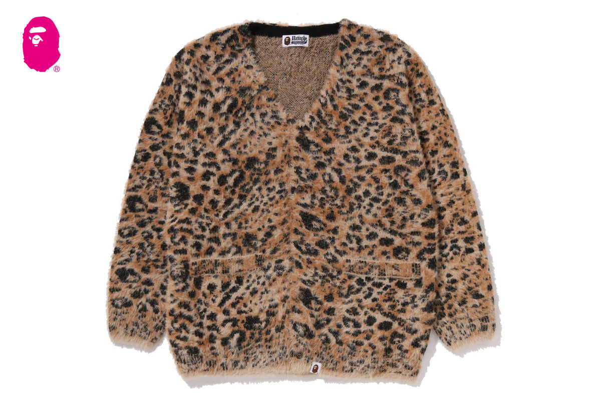 BAPE BAPE WILD LEOPARD PATTERN SHAGGY KNIT CARDIGAN カーディガン 商品画像 4