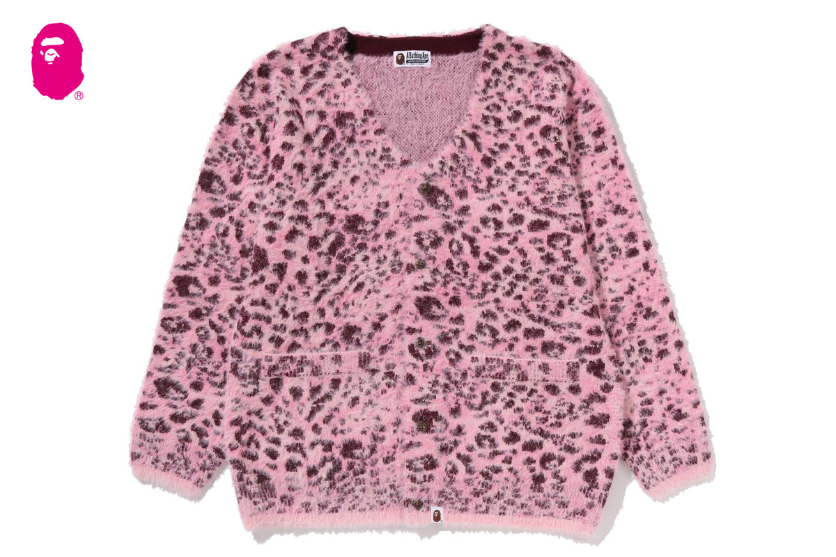BAPE BAPE WILD LEOPARD PATTERN SHAGGY KNIT CARDIGAN カーディガン 商品画像 1