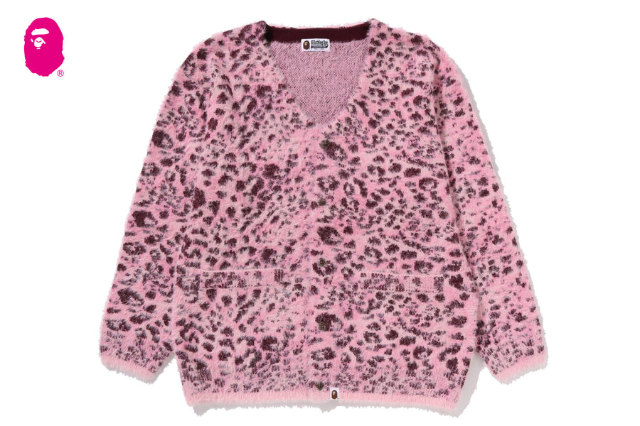 BAPE BAPE WILD LEOPARD PATTERN SHAGGY KNIT CARDIGAN カーディガン 商品画像 1