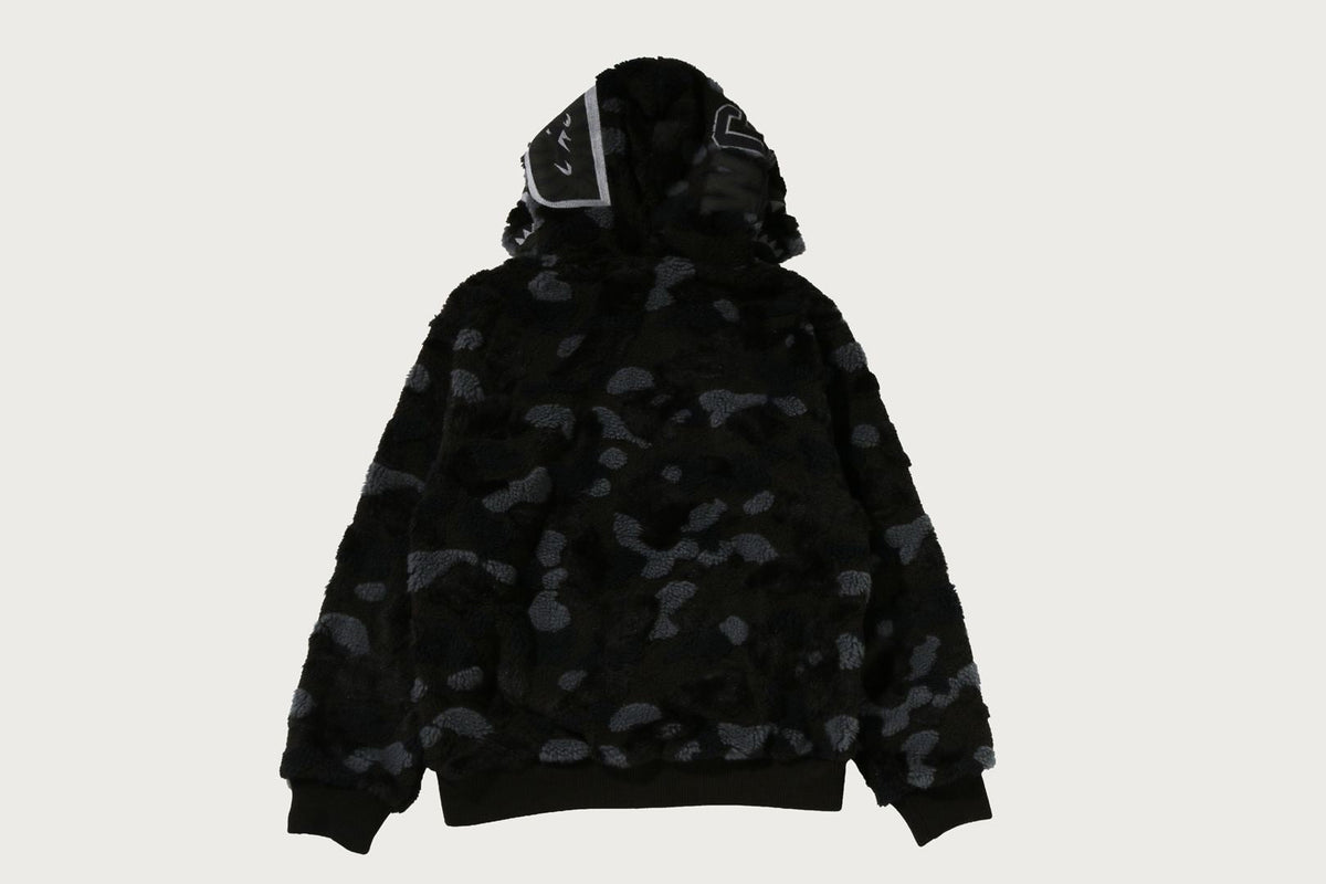 BAPE BAPE COLOR CAMO SHARK BOA CROPPED FIT ZIP HOODIE ボアパーカー 商品画像 3