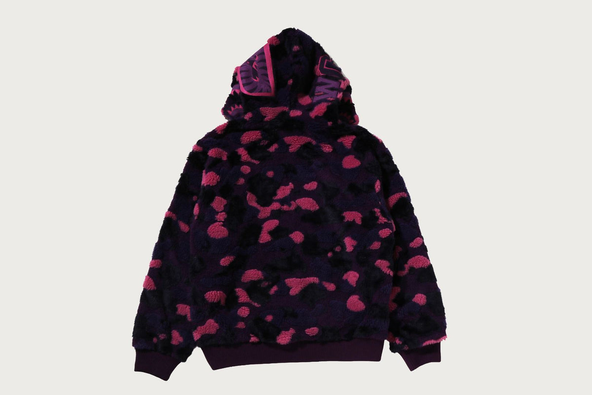 BAPE BAPE COLOR CAMO SHARK BOA CROPPED FIT ZIP HOODIE ボアパーカー 商品画像 6