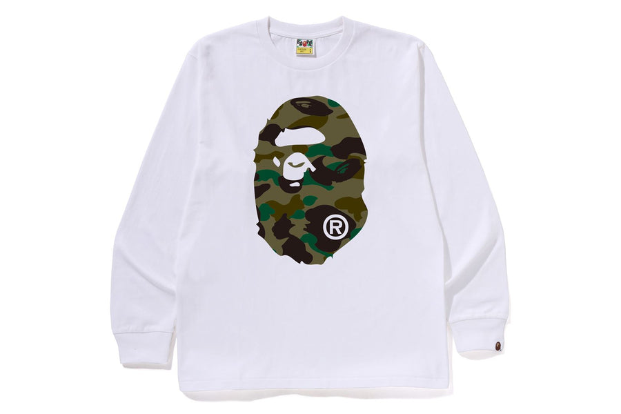 BAPE BAPE 1ST CAMO BIG APE HEAD LS TEE 長袖Tシャツ 商品画像 1