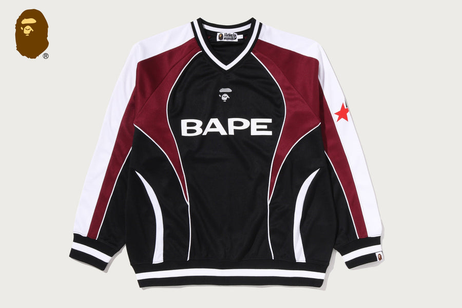 BAPE BAPE BAPE SOCCER LOGO WARM UP RELAXED FIT LS TEE 長袖Tシャツ 商品画像 1