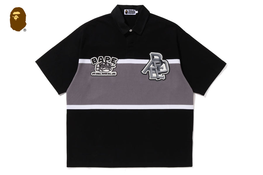 BAPE BAPE COLOR BLOCKING OVERSIZED RUGBY POLO ポロシャツ 商品画像 1