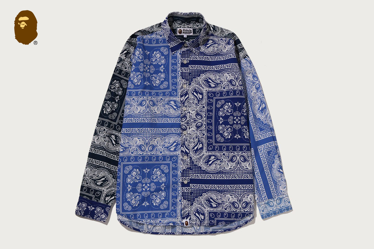 BAPE BAPE PAISLEY PATTERN LS SHIRT シャツ 商品画像 1