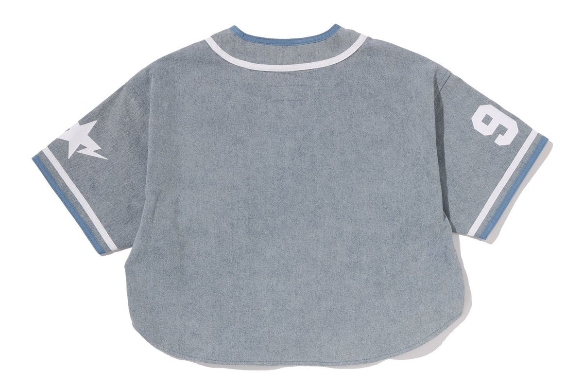 BAPE BAPE MULTI LOGO DENIM CROPPED BASEBALL SHIRT シャツ 商品画像 3