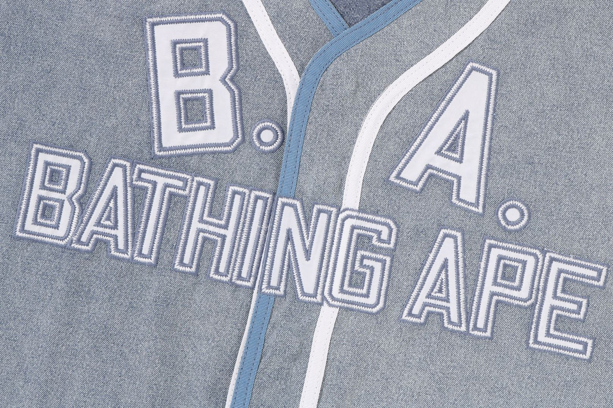 BAPE BAPE MULTI LOGO DENIM CROPPED BASEBALL SHIRT シャツ 商品画像 4