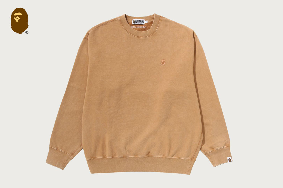 BAPE BAPE GARMENT DYED ONE POINT RELAXED FIT CREWNECK SWEATSHIRT スウェットシャツ 商品画像 5