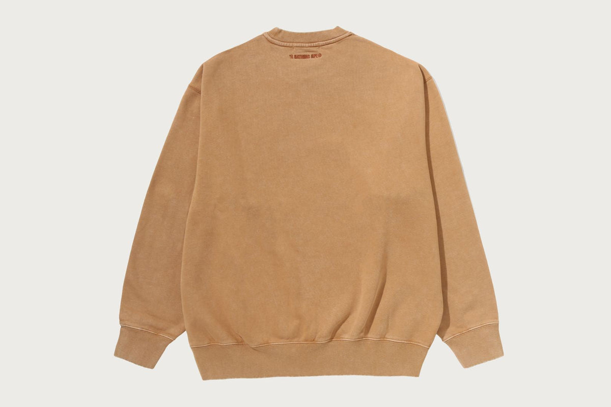 BAPE BAPE GARMENT DYED ONE POINT RELAXED FIT CREWNECK SWEATSHIRT スウェットシャツ 商品画像 6