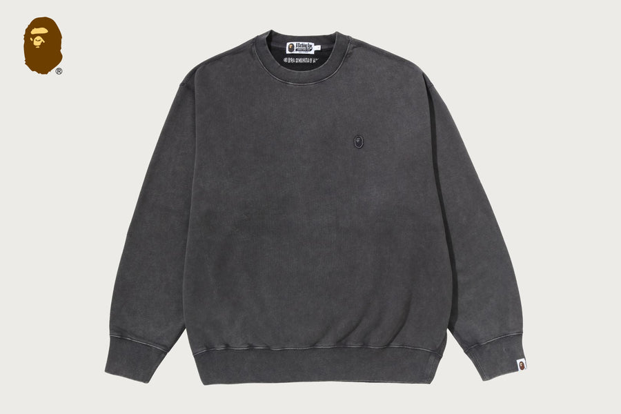 BAPE BAPE GARMENT DYED ONE POINT RELAXED FIT CREWNECK SWEATSHIRT スウェットシャツ 商品画像 1