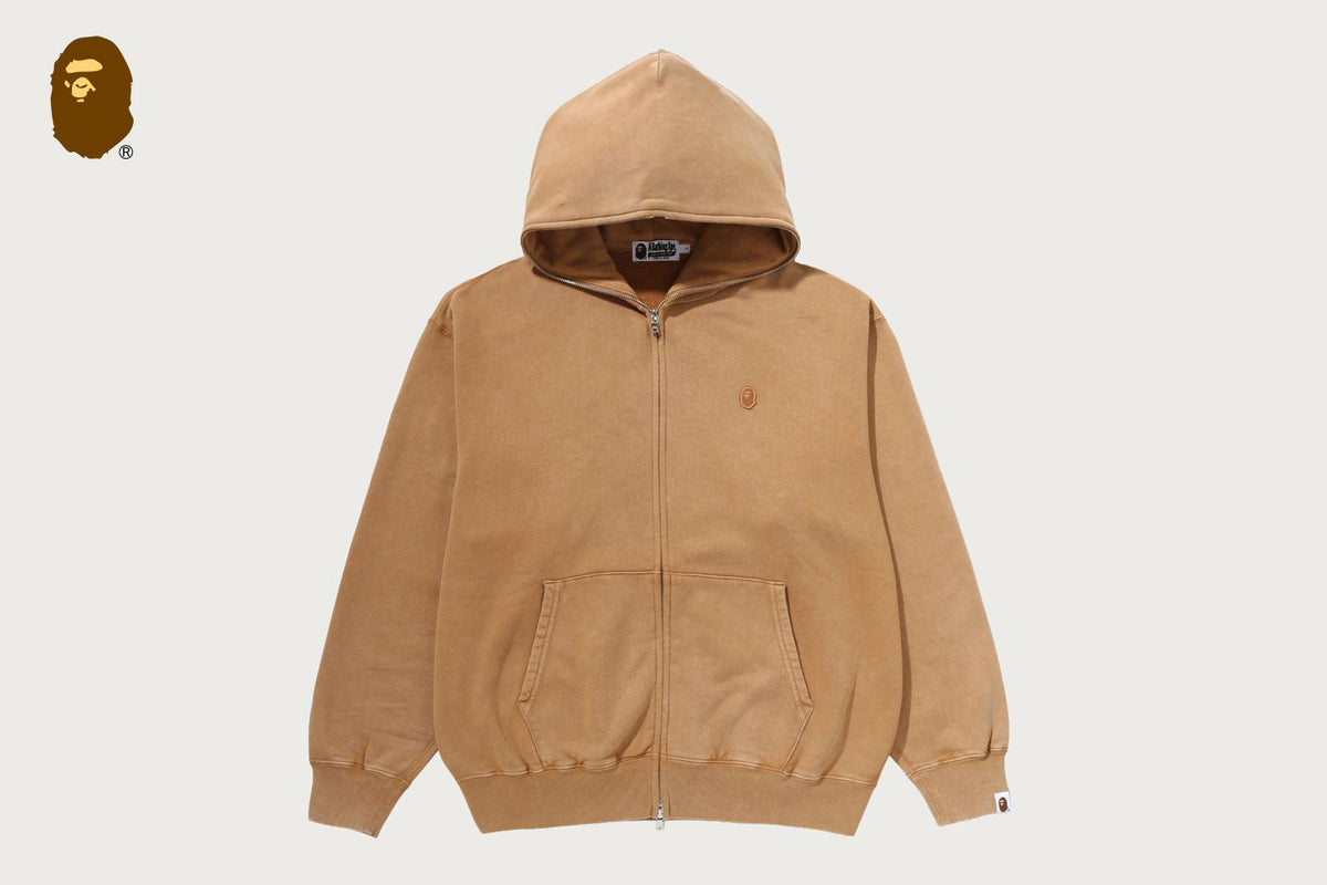 BAPE BAPE GARMENT DYED ONE POINT RELAXED FIT FULL ZIP HOODIE パーカー 商品画像 4