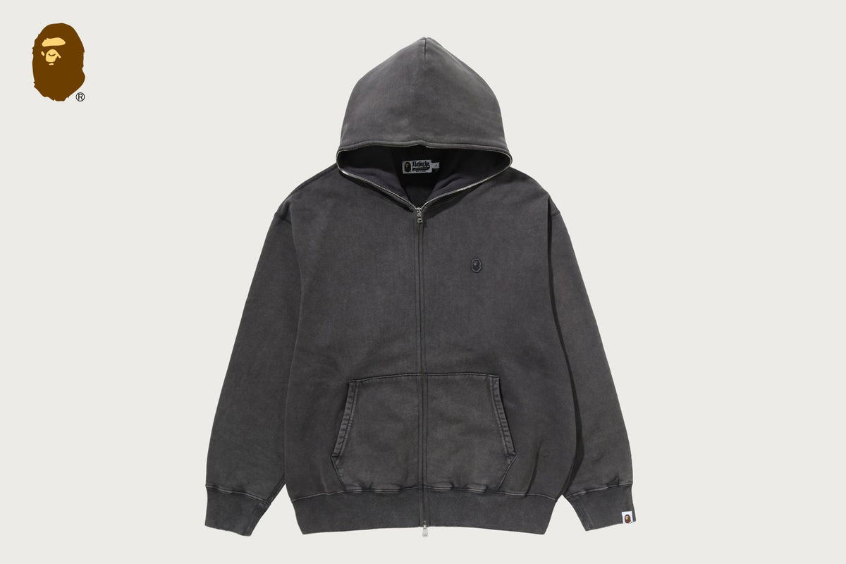 BAPE BAPE GARMENT DYED ONE POINT RELAXED FIT FULL ZIP HOODIE パーカー 商品画像 7