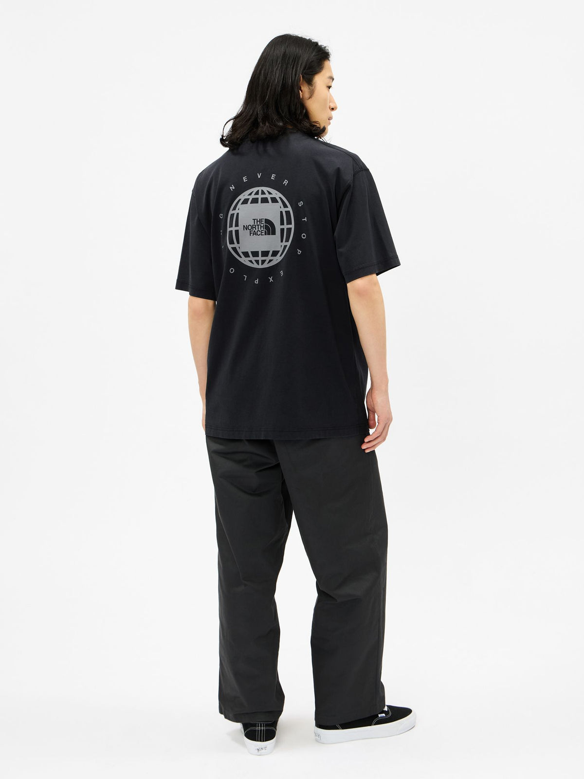 THE NORTH FACE(ザ・ノース・フェイス) ｜ショートスリーブウォッシュドジオスクエアロゴティー（ユニセックス）｜品番：NT82643｜画像1