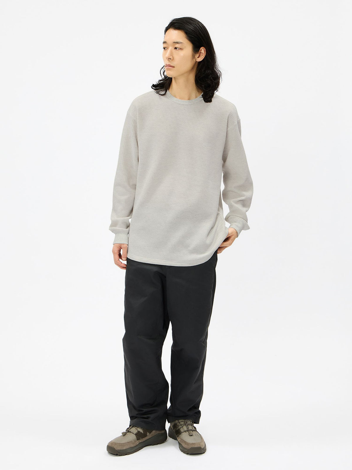 THE NORTH FACE(ザ・ノース・フェイス) ｜ロングスリーブウォームワッフルクルー（ユニセックス）｜品番：NT62436｜画像1