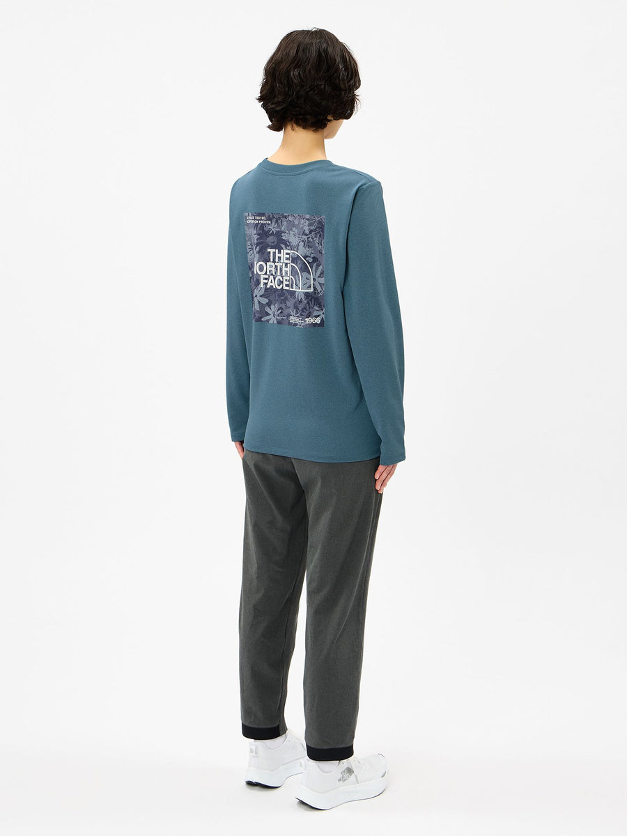 THE NORTH FACE(ザ・ノース・フェイス) ｜ロングスリーブフラワースクエアロゴティー（レディース）｜品番：NTW82676｜画像1