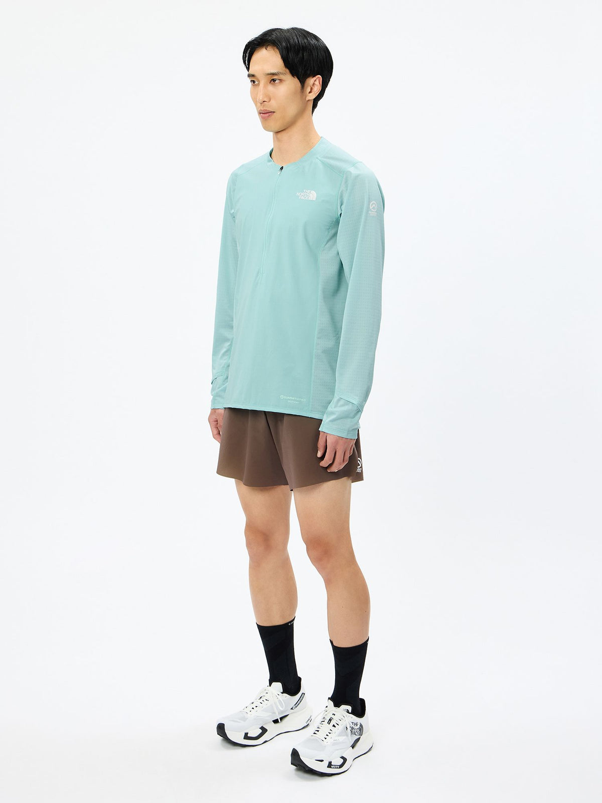 THE NORTH FACE(ザ・ノース・フェイス) ｜ロングスリーブハイブリッドドライドットライトクルー（メンズ）｜品番：NT62571｜画像1