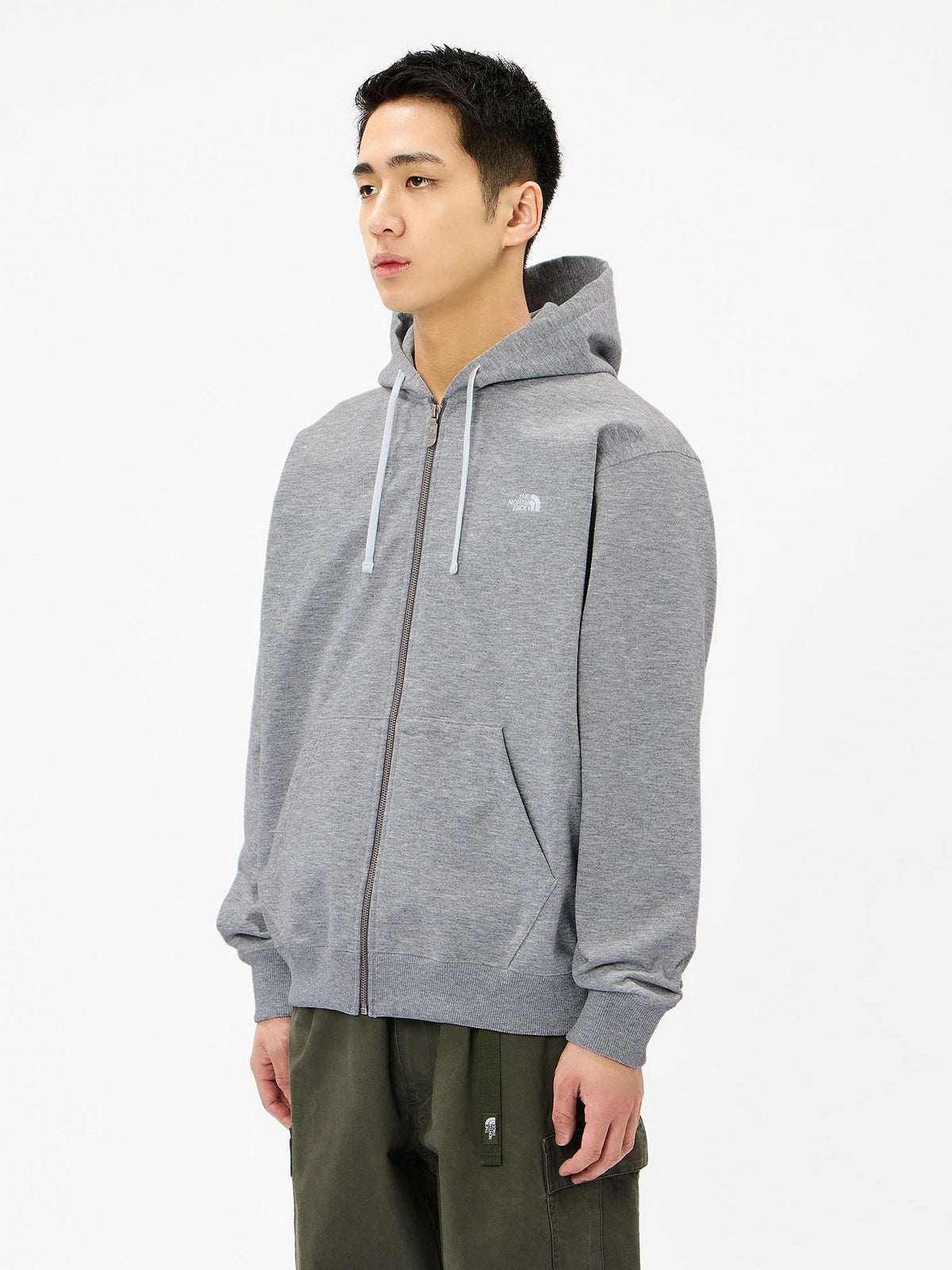 THE NORTH FACE(ザ・ノース・フェイス) ｜スモールロゴヘザースウェットフルジップフーディ（ユニセックス）｜品番：NT62639｜画像7