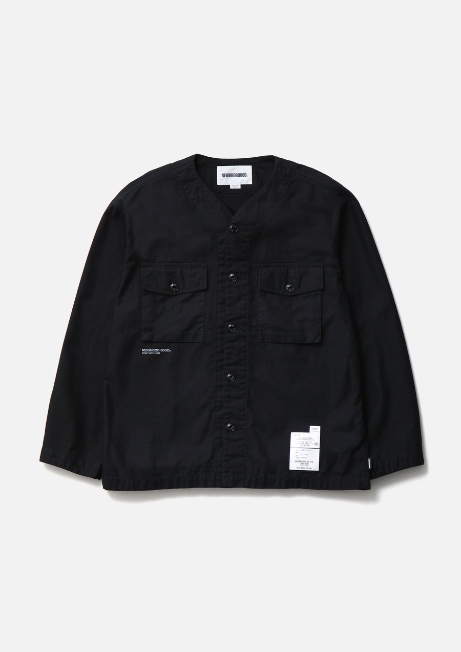 NEIGHBORHOOD NEIGHBORHOOD NO COLLAR UTILITY SHIRT LS シャツ 商品画像 1