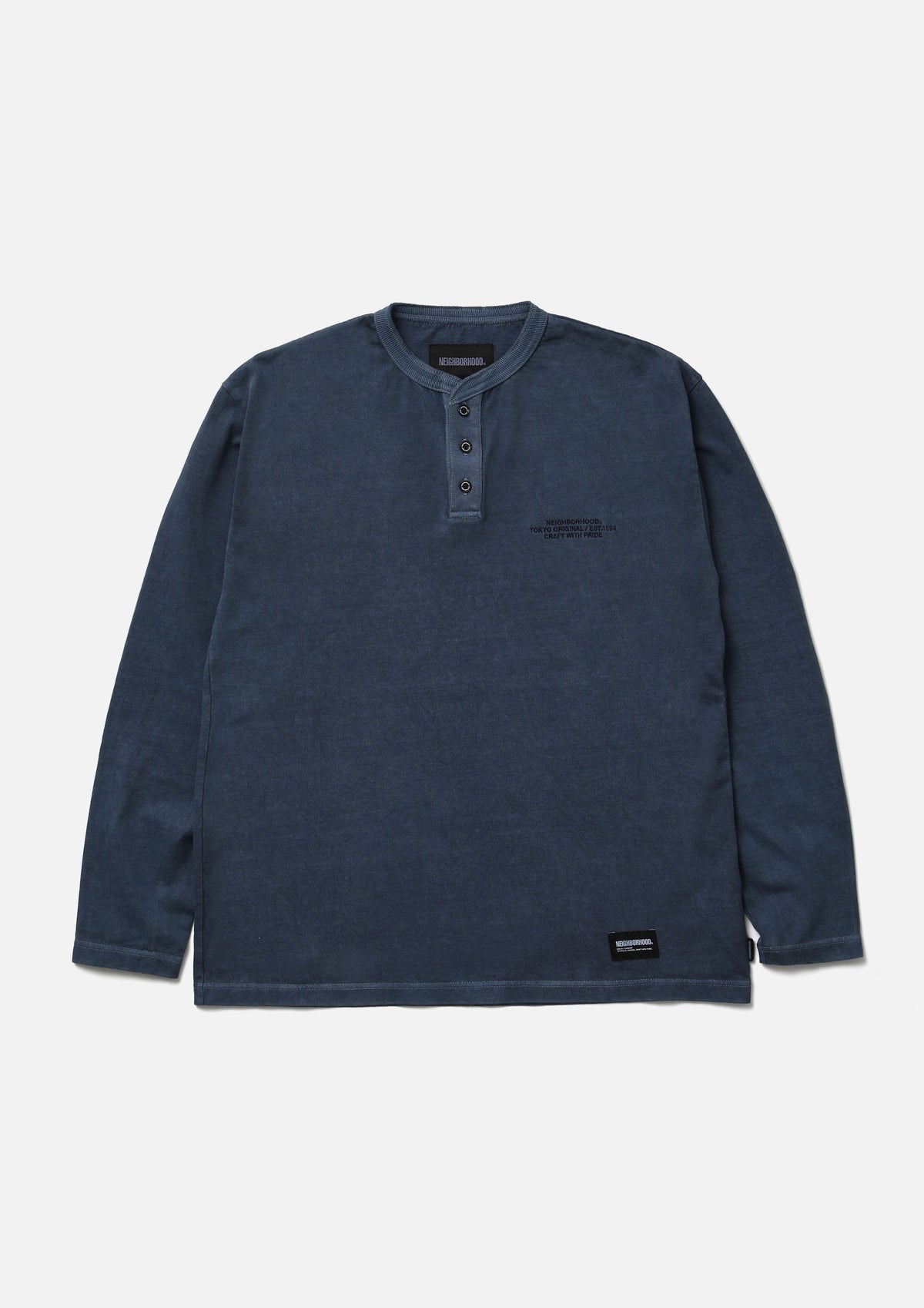 NEIGHBORHOOD NEIGHBORHOOD PIGMENT HENLEY NECK LS 長袖ヘンリーネックTシャツ 商品画像 1