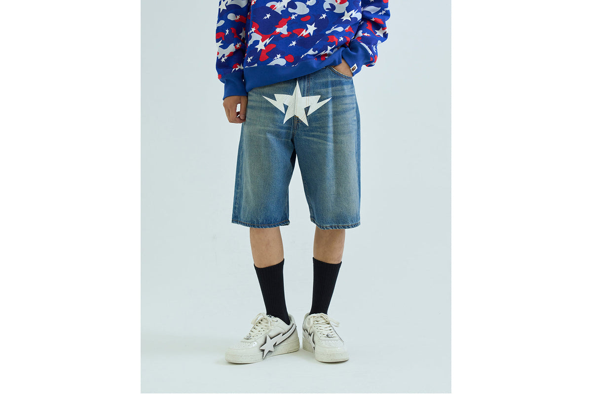 BAPE BAPE TWIN STA KNEE LENGTH SELVEDGE DENIM SHORTS ショートパンツ 商品画像 3