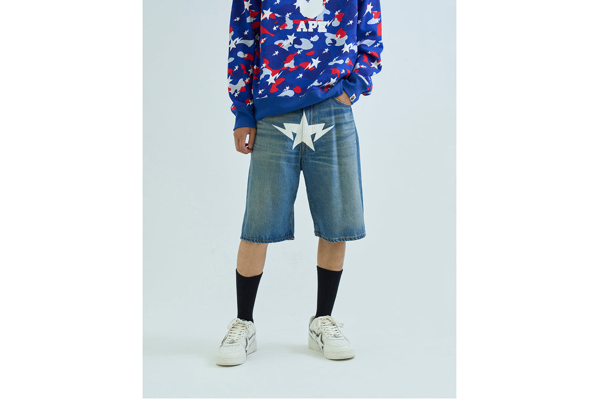 BAPE BAPE TWIN STA KNEE LENGTH SELVEDGE DENIM SHORTS ショートパンツ 商品画像 2