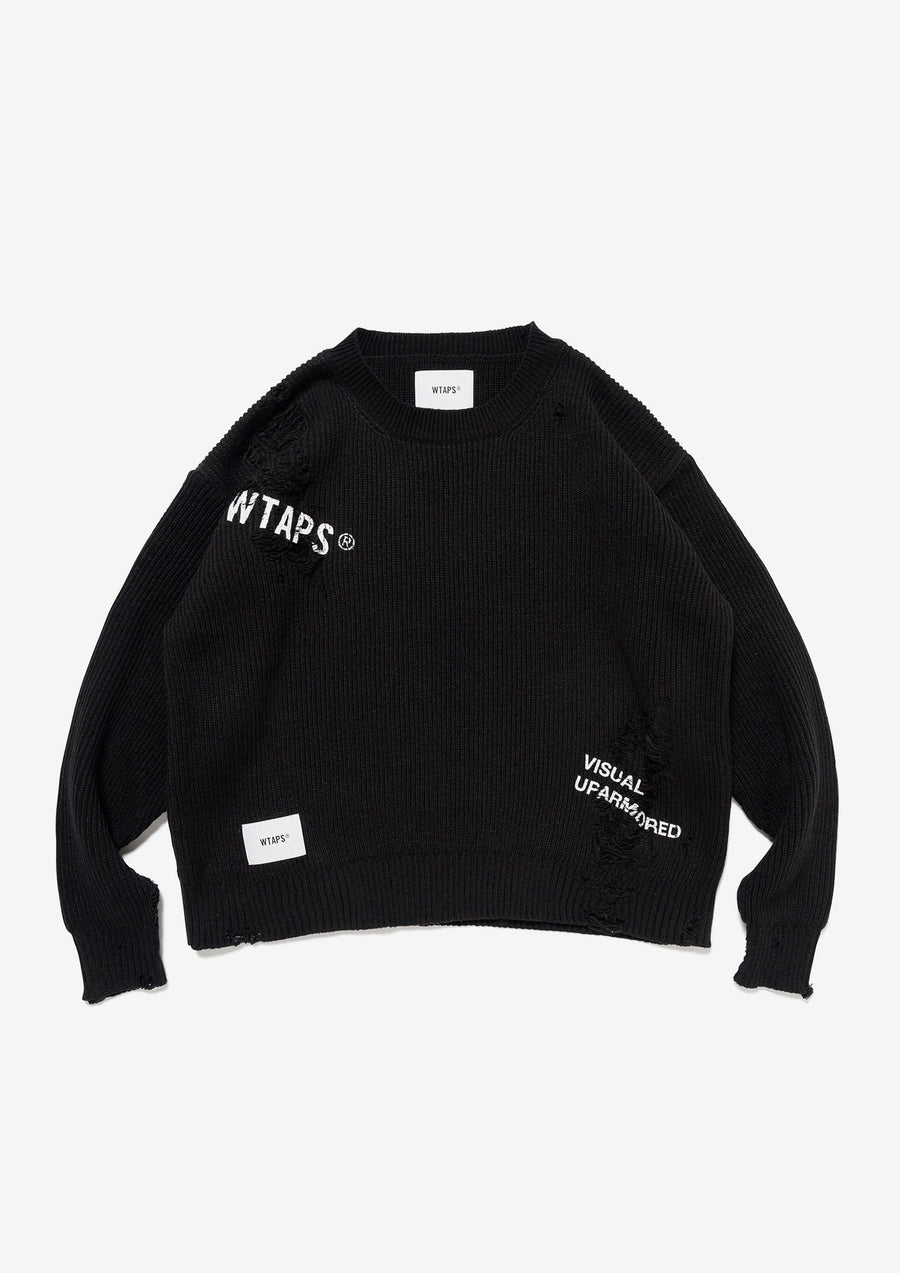 WTAPS WTAPS EXHAUST / SWEATER / ACRYLIC ダメージ クルーネックニット 商品画像 1