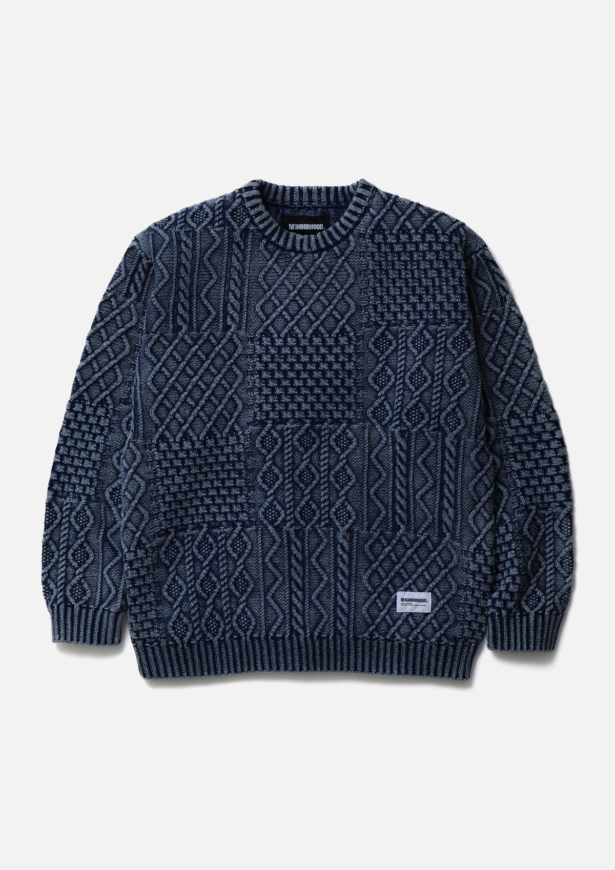 NEIGHBORHOOD NEIGHBORHOOD WASHED BLOCK CABLE SWEATER セーター 商品画像 1