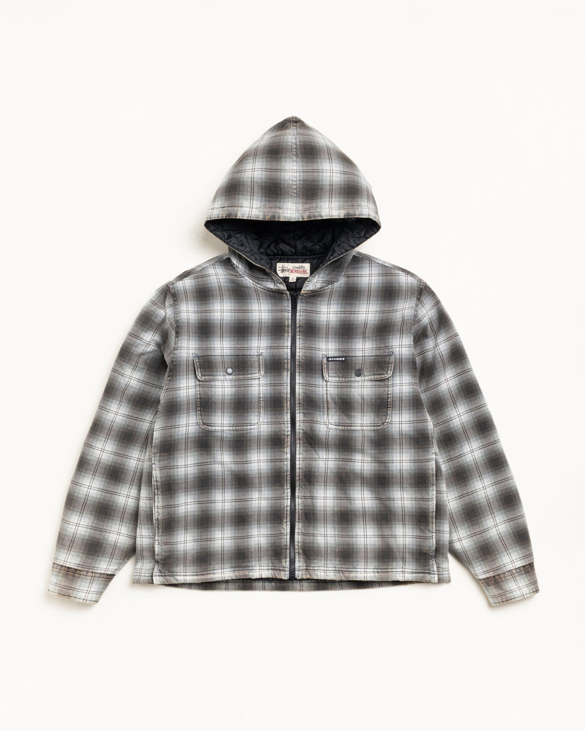 Stüssy Stüssy ZIP HOODED PLAID SHIRT シャツジャケット 商品画像 6