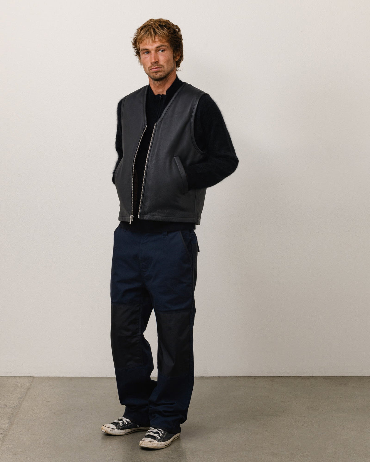 Stüssy Stüssy PILE LINED LEATHER VEST ベスト 商品画像 1