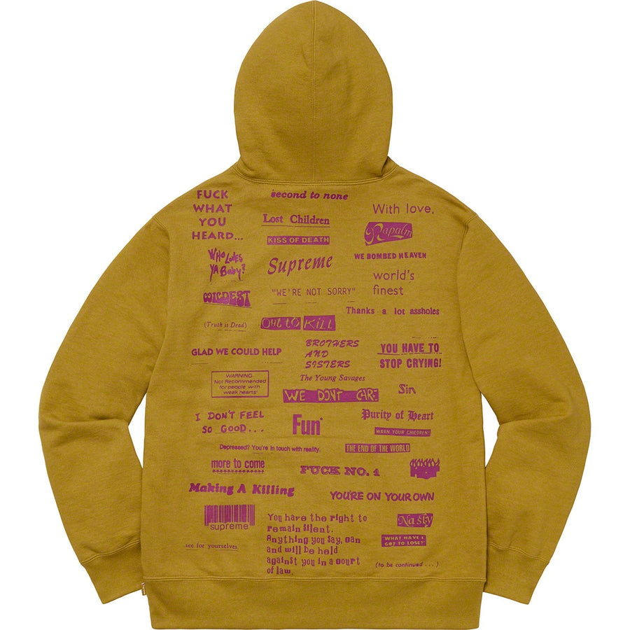 Supreme バックプリント プルオーバーパーカー 商品画像 1