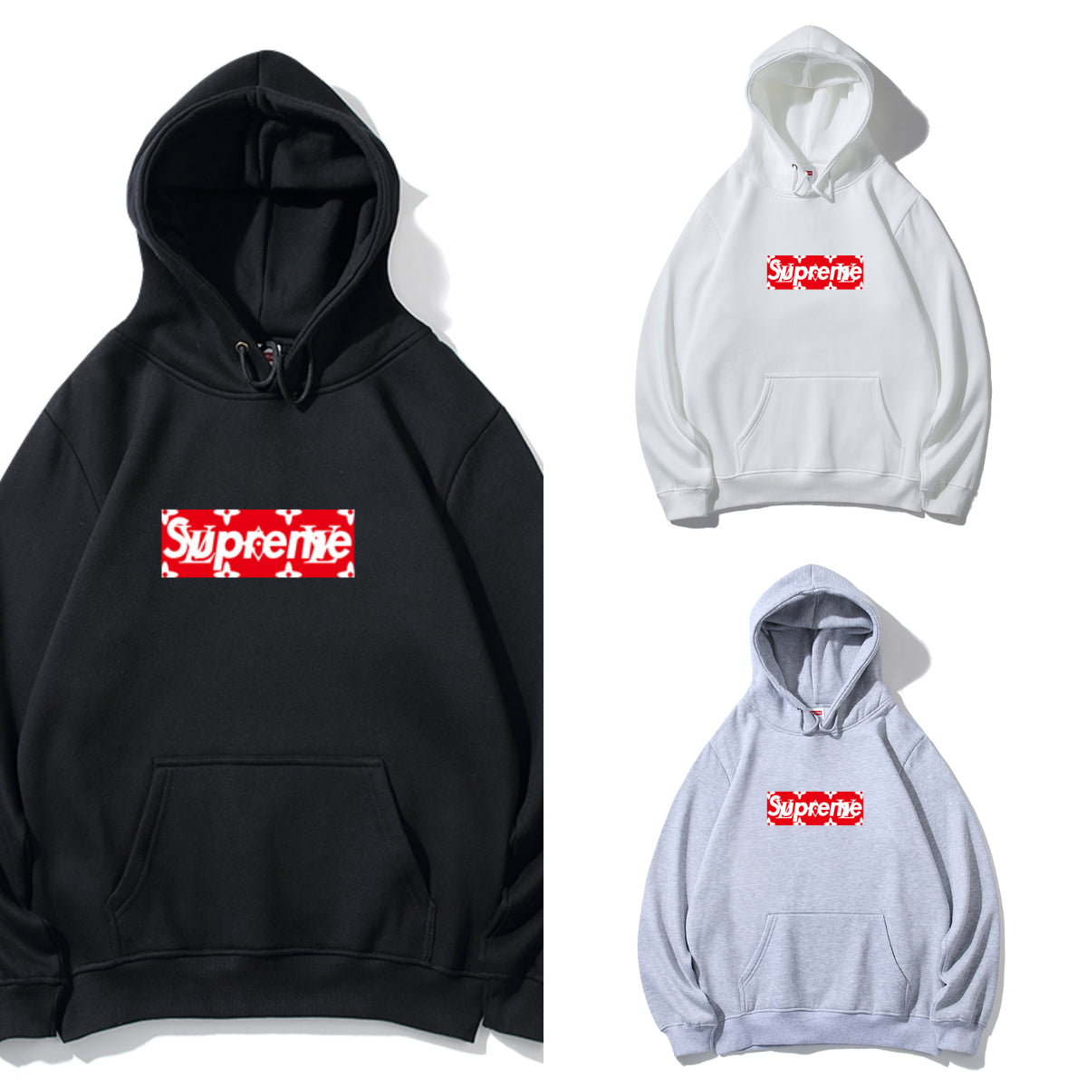 Supreme レッドボックスロゴ パターン プルオーバーパーカー 商品画像 8