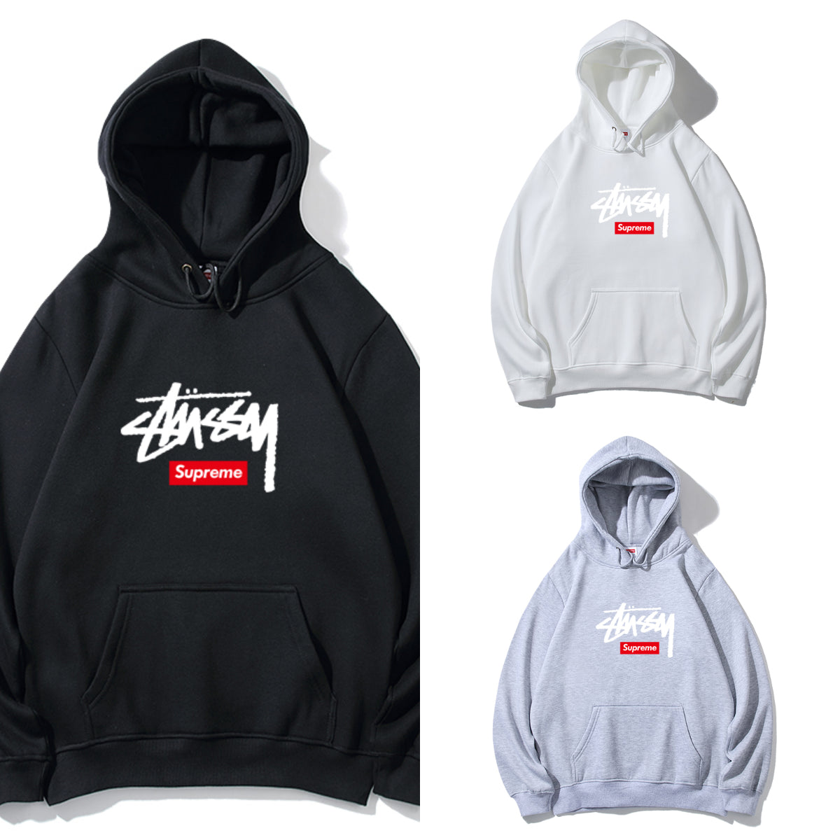 Supreme ホワイトスクリプトロゴ プルオーバーパーカー 商品画像 1